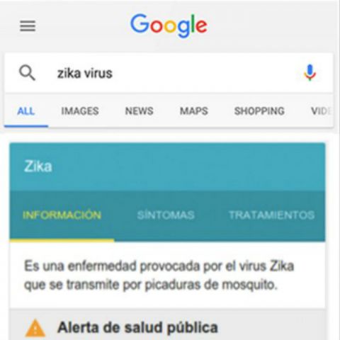 El zika visto desde el ojo de Google