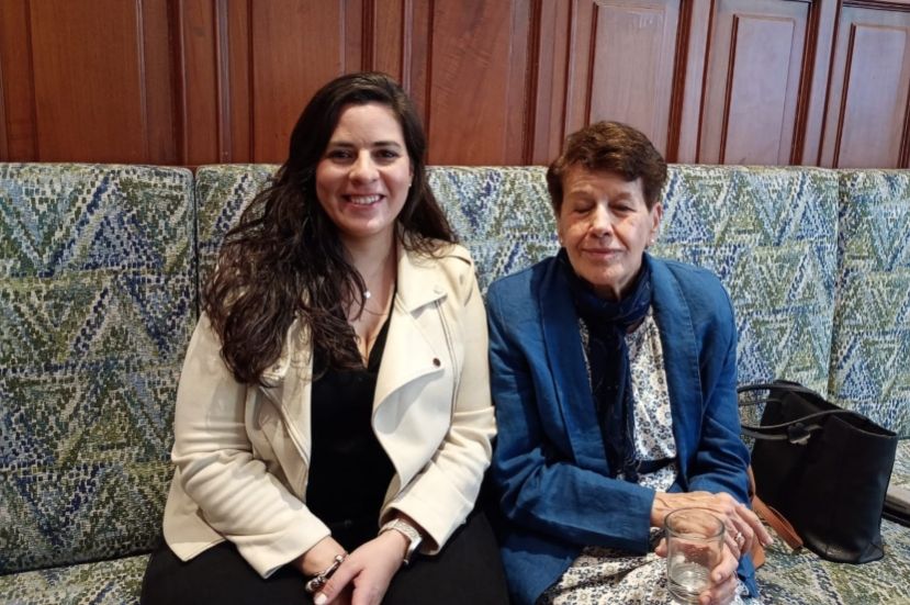 Ana Sofía Osawa, embajadora de la Biocodex Microbiota Foundation, y la Dra. Solange Heller Rouassant, presidenta del Comité Evaluador.